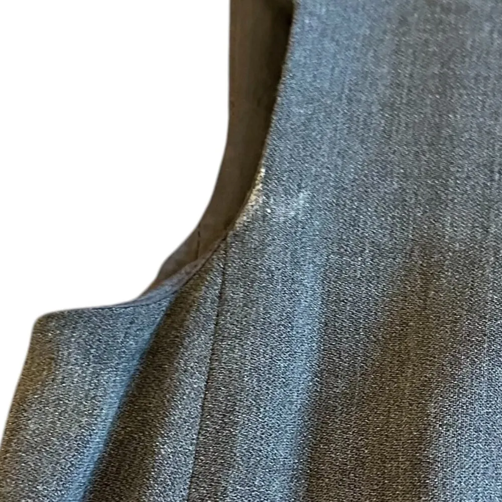 MaxMara Made in Italy Grey Sleeveless Sheath Dress High Neck Wool Size 4 Women's - Image 11