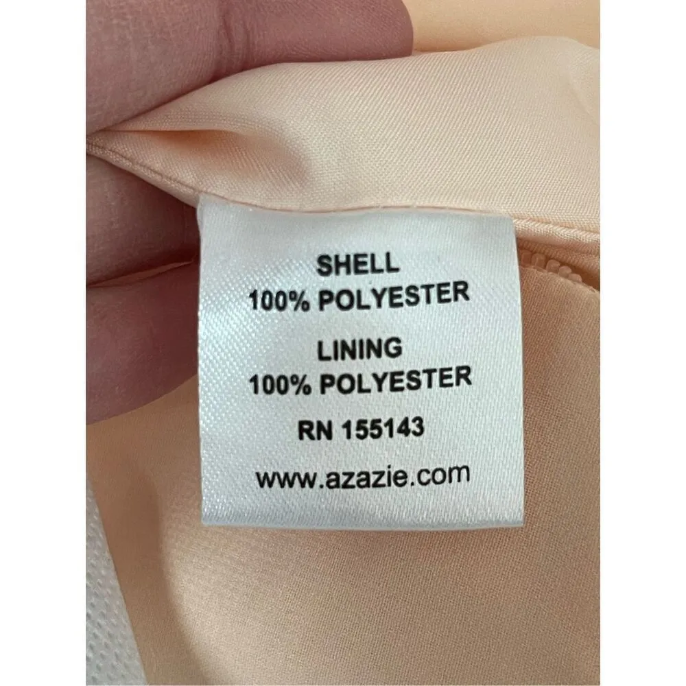 NWT Azazie bridesmaid floor length dress in Peach - Image 10