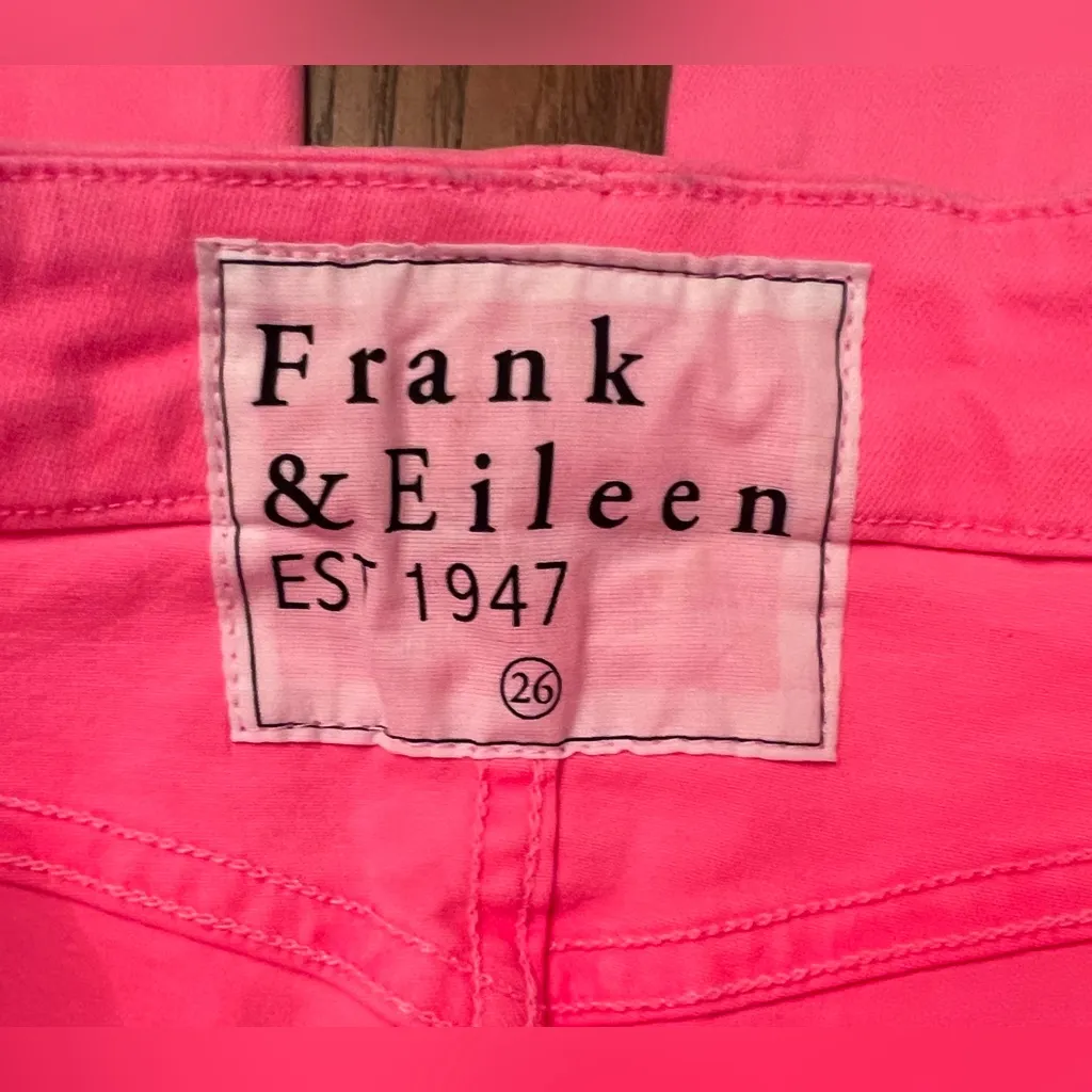 FRANK & EILEEN Sligo Skinny Jean Italian‎ Performance Denim in Neon Pink Size 26 - Image 5