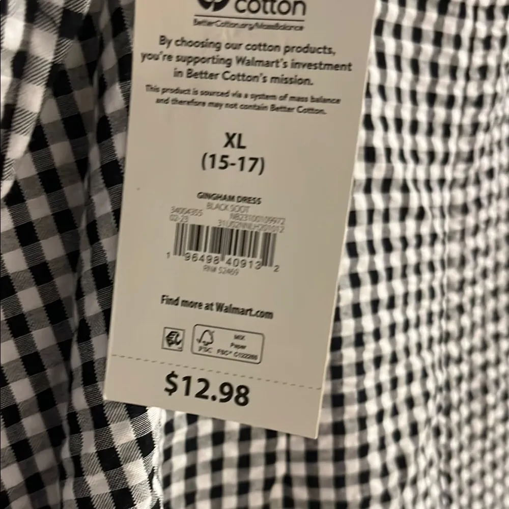 Black and White Gingham sundress Size XL - Image 5