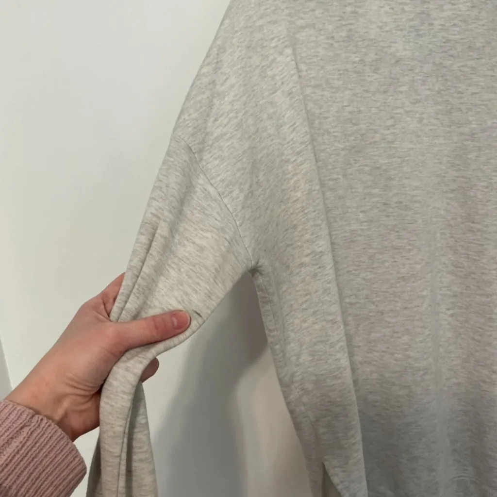 ATHLETA Plus Size Coaster Luxe Recover Sweatshirt Heather Gray Relaxed Fit sz 1X - Image 15