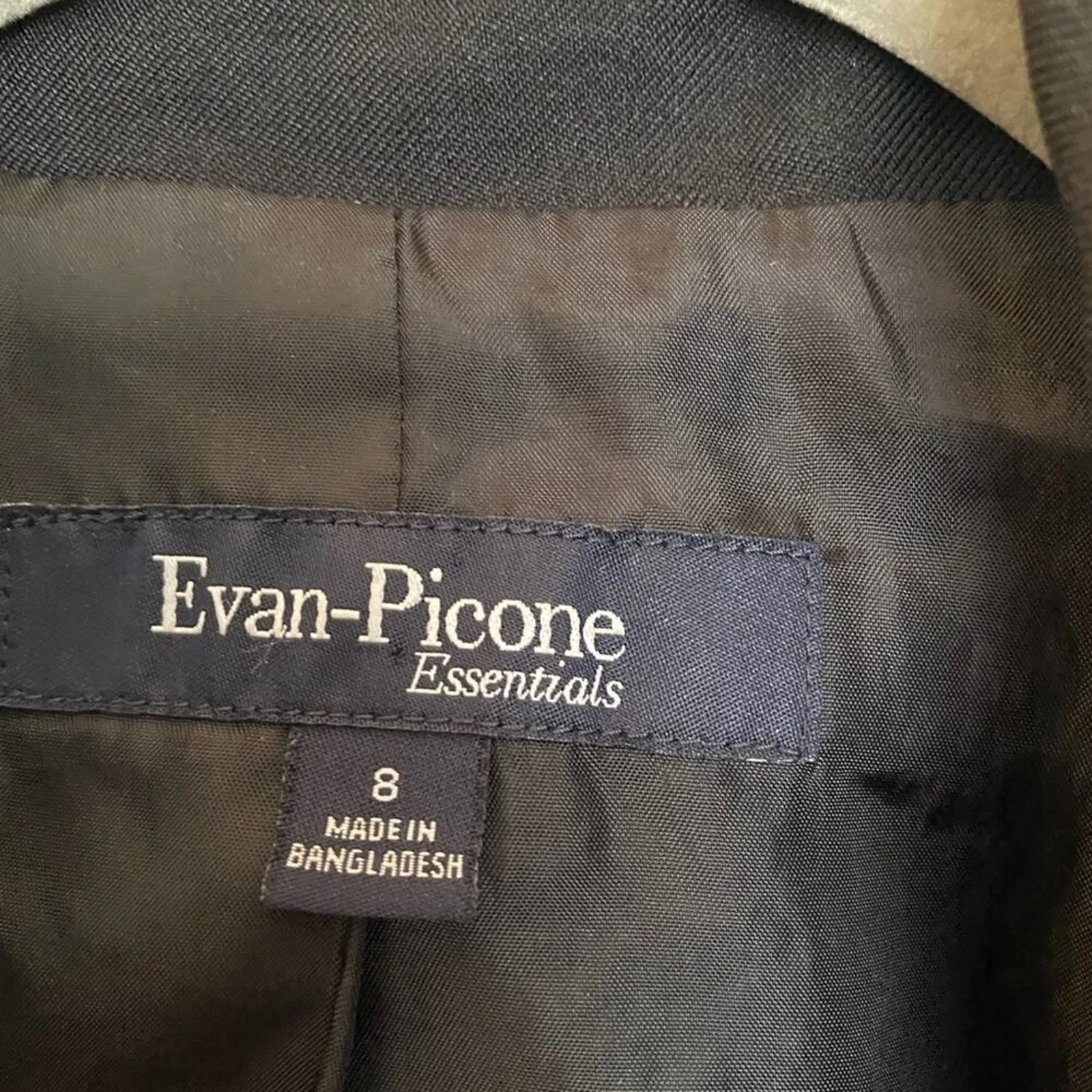 Evan Picone  Black 1 Button Suit Jacket Sz 8 - Image 6