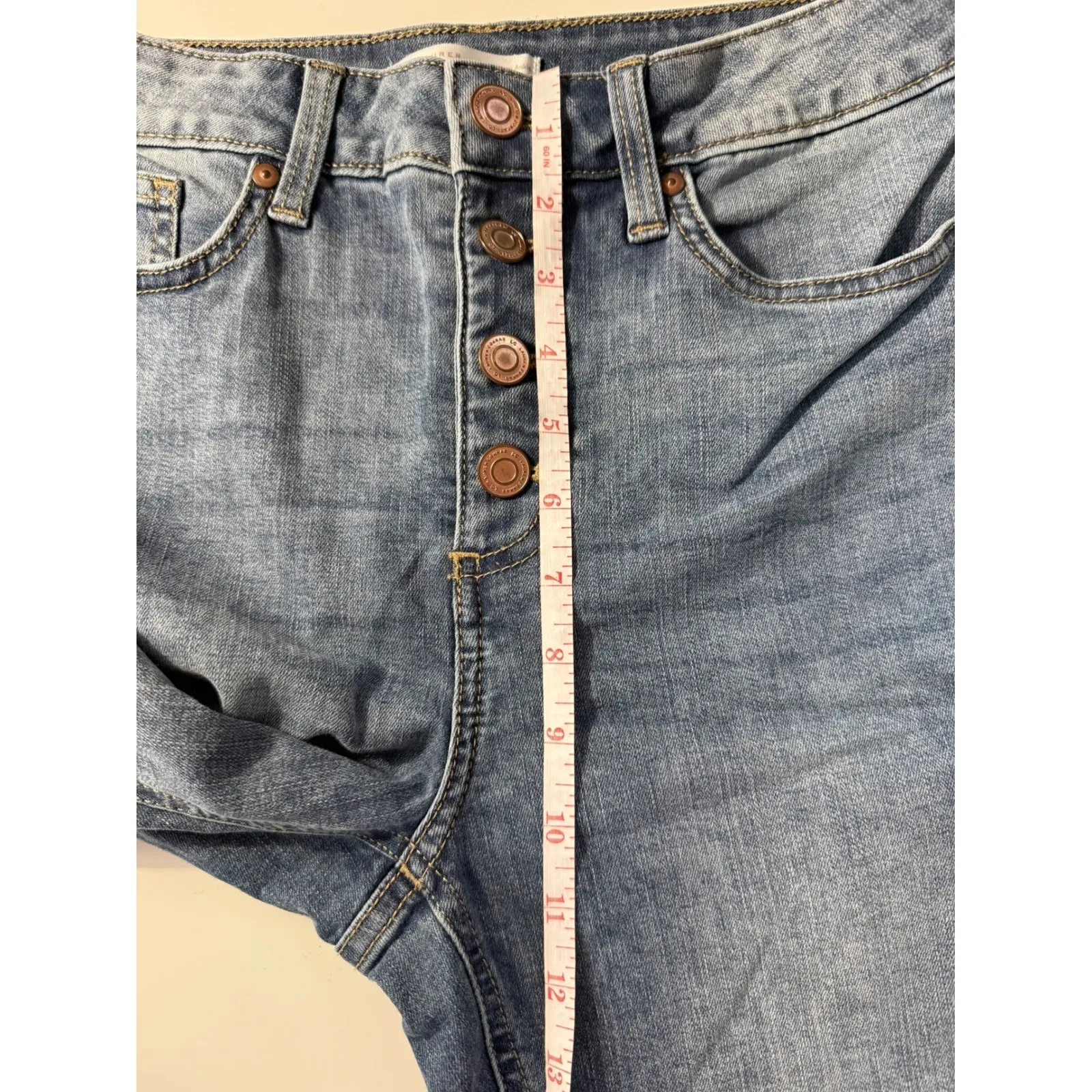 LC Lauren‎ Conrad Skinny Ankle Jeans Button Fly Raw Hem Size 8 | Coastal Cowgirl - Image 8