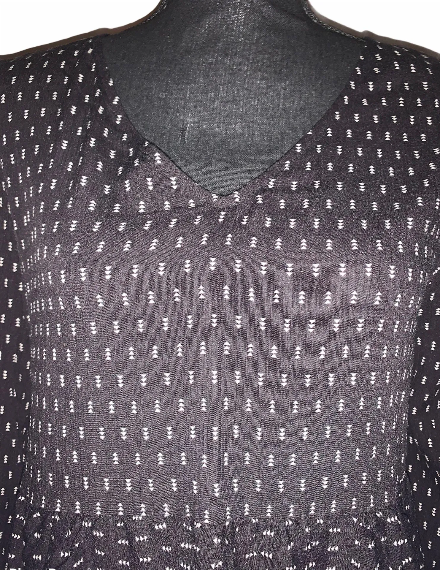 Paper Crane Printed V-neck Peplum Top - Image 4