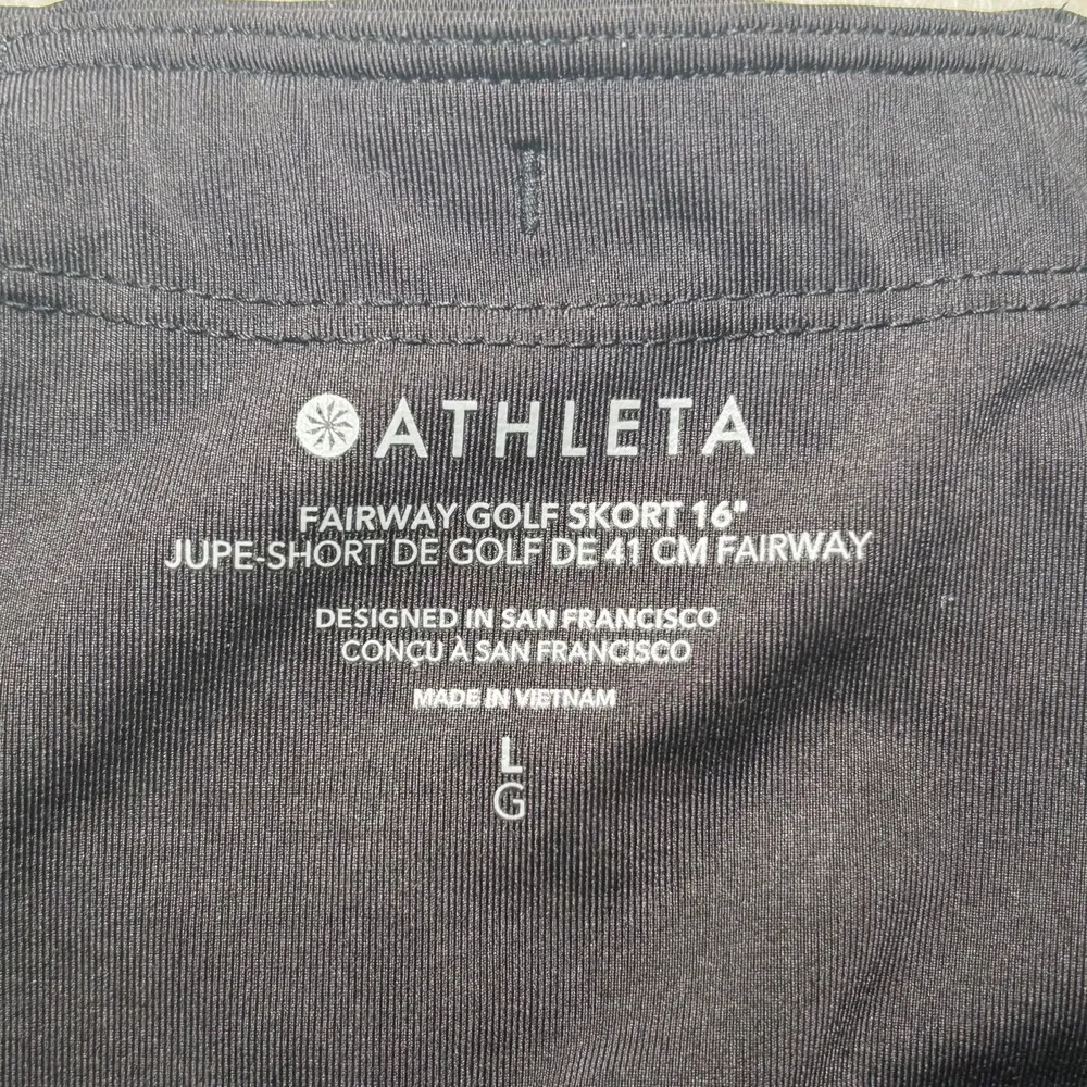 Athleta Black Fairway Golf Skort 16" Large Tennis Athleisure Activewear - Image 3