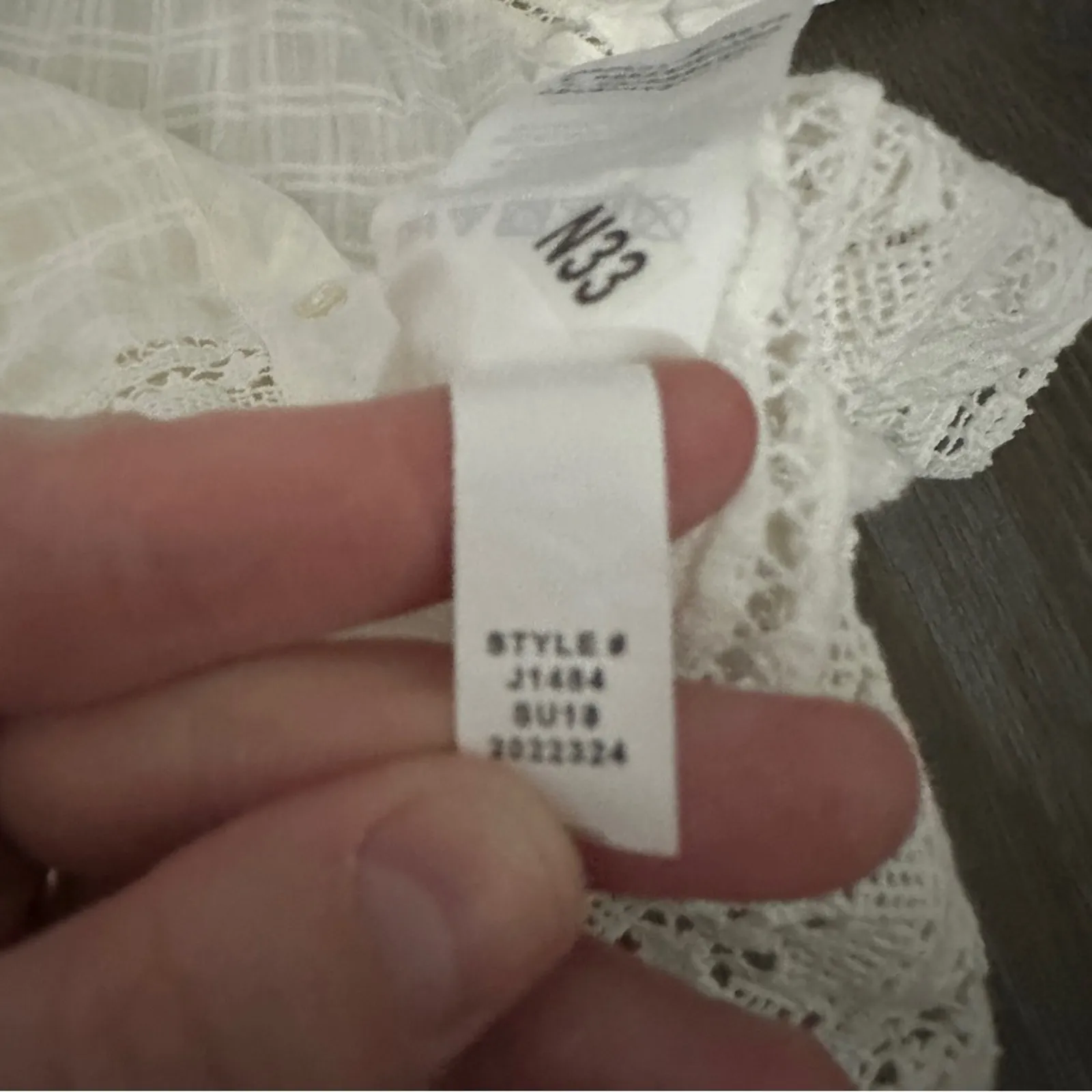 J. Crew Point Sur White Long Sleeve Peasant Top‎ in Windowpane Cotton Voile Sz S - Image 7