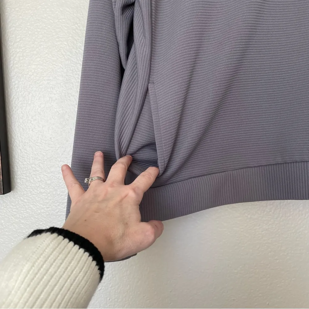 Nike Gunsmoke Gray Dri-FIT Fleece Loose Fit Training Hoodie Size Medium - Image 4