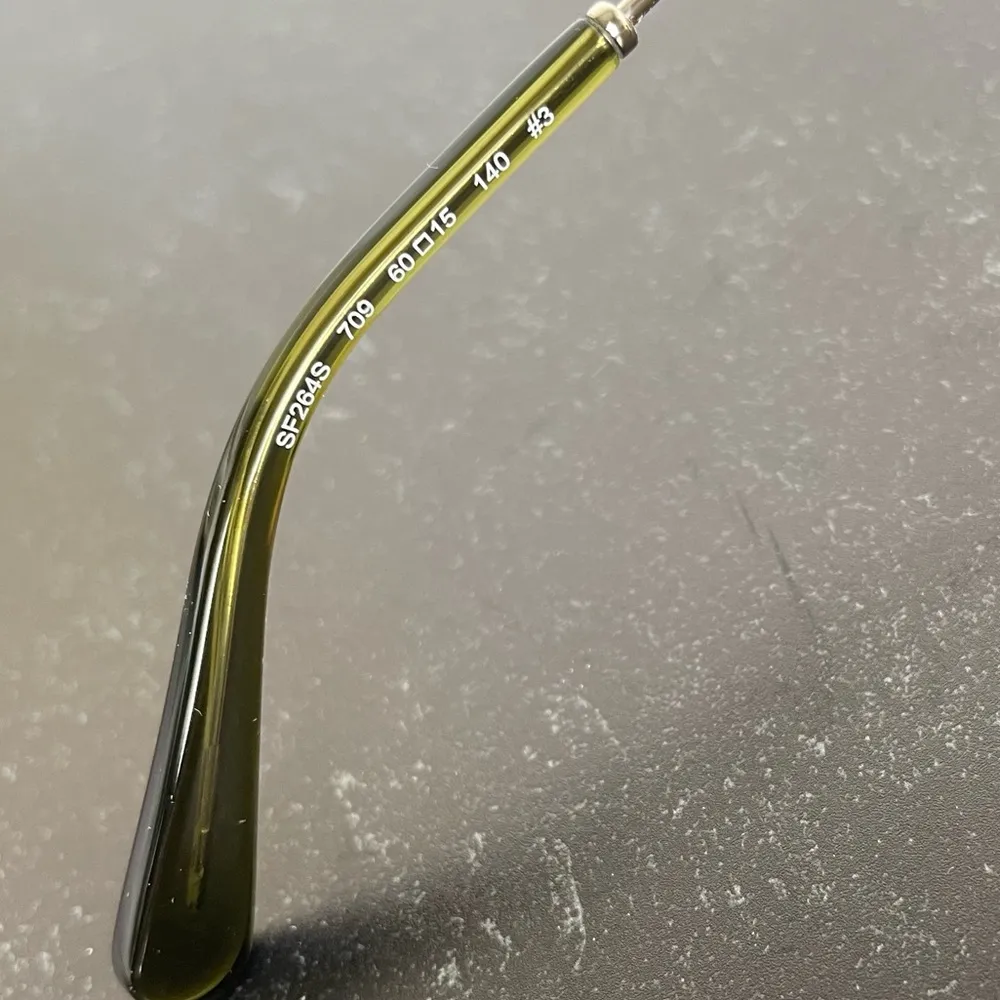 Salvatore Ferragamo SF264S 709 Gold Oval Sunglasses Women’s Sz 60-15-140 - Image 9