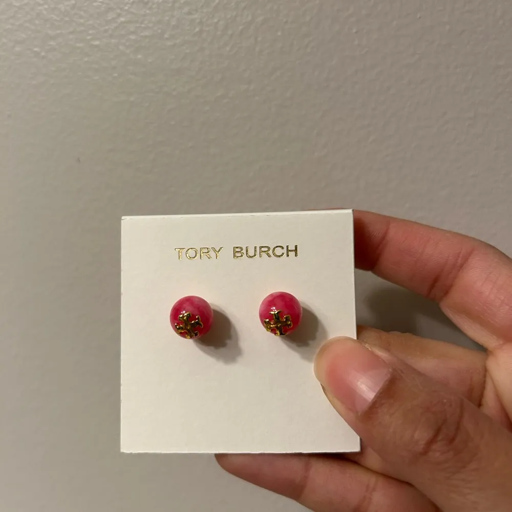 Tory Burch  Pink Stud Earrings - Image 2