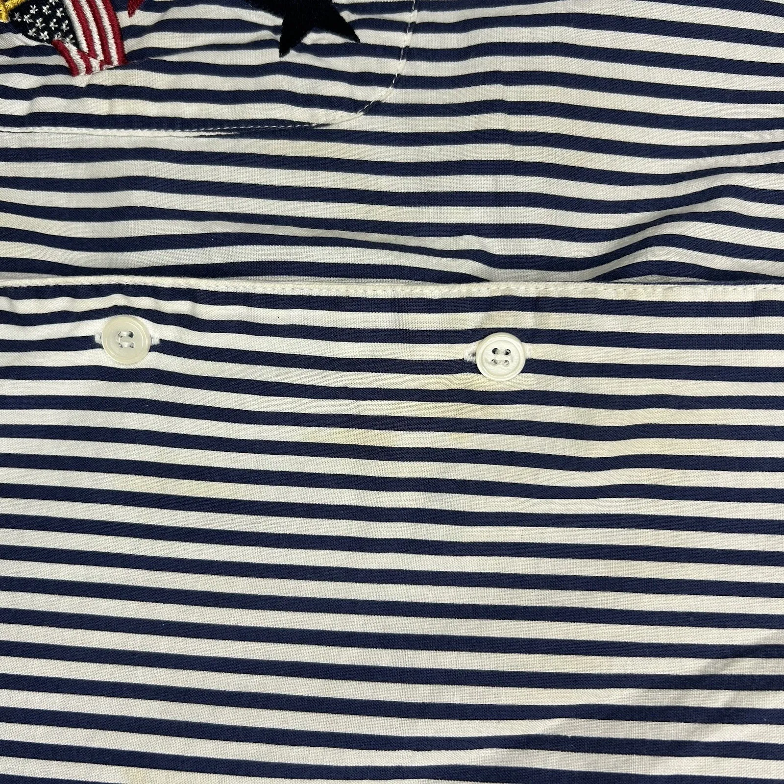 Vintage Karen Scott‎ Women's Small Patriotic Flag Embroidered Short Sleeve - Image 5