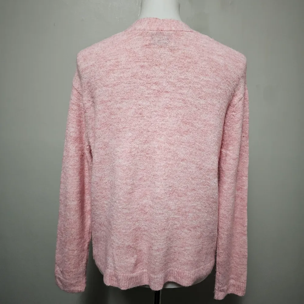 Old Navy Antique Coral Soft Brushed Slouchy Vneck Cardigan Size Medium - Image 5