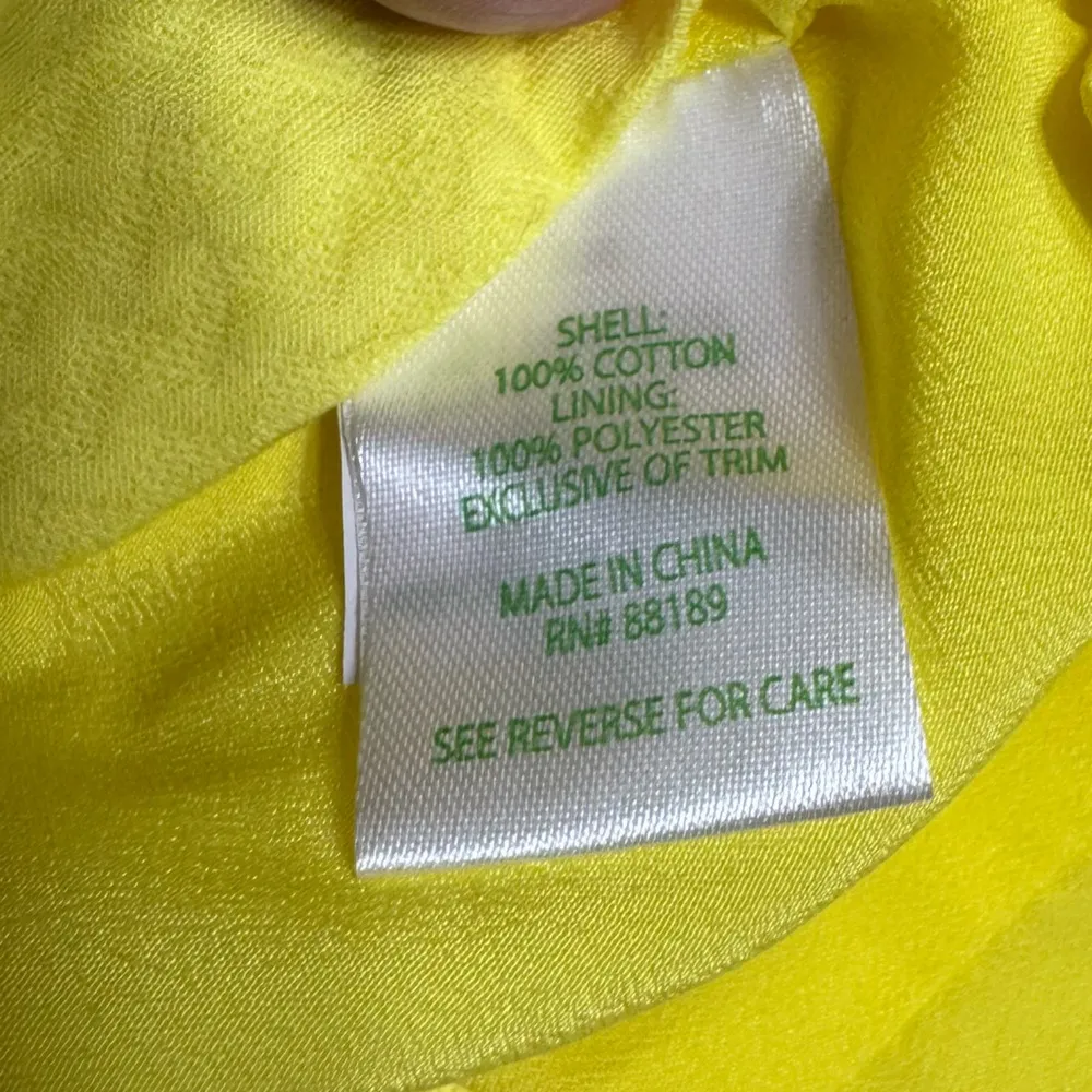 LILLY PULITZER Pearl Shift Dress Sweet Tarty Yellow Sz 6 White Soutache Trim - Image 4