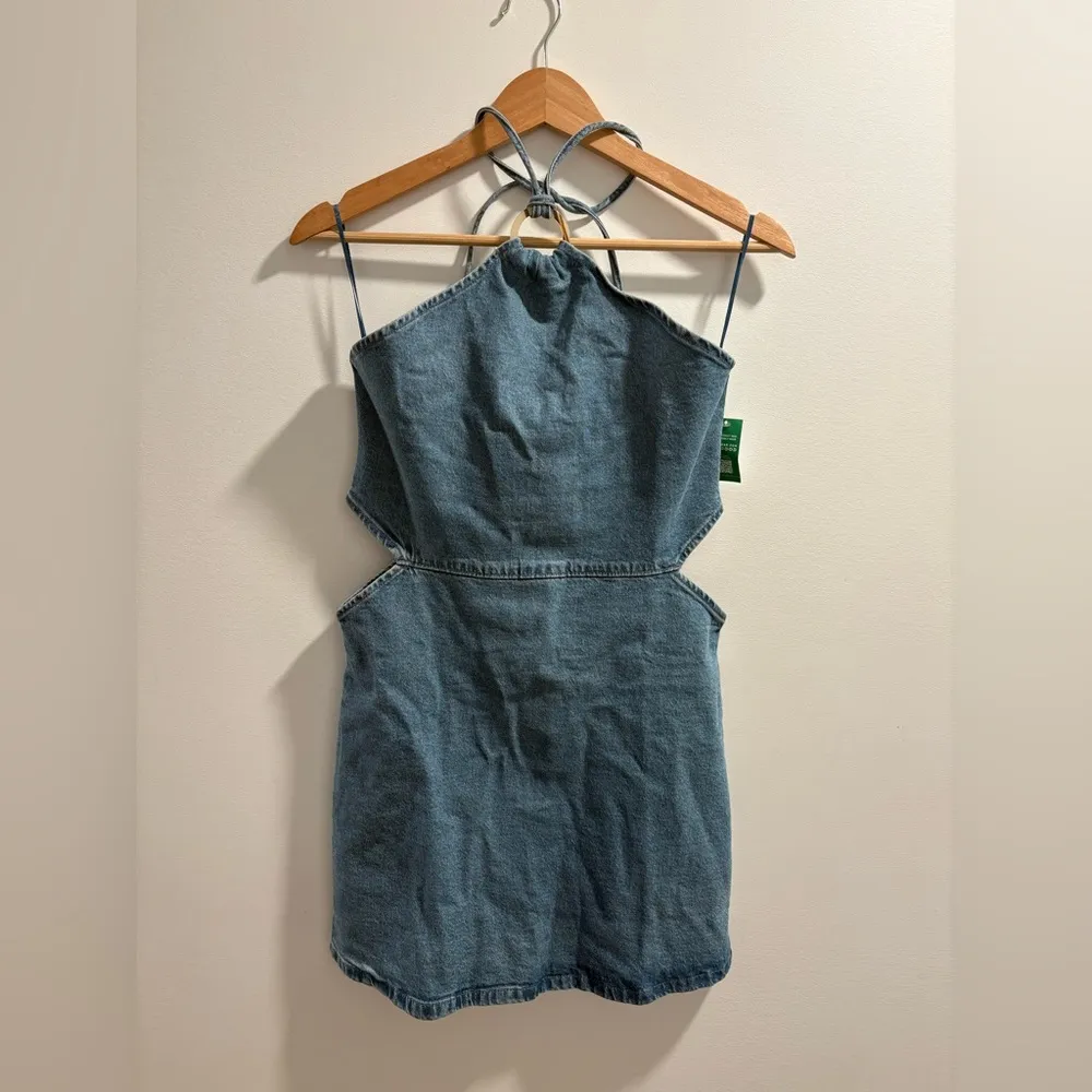 NWT Gap Denim Cutout Halter Mini Dress - Image 9
