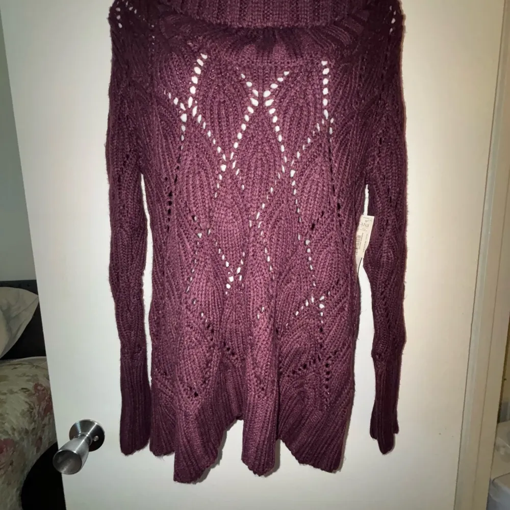 ANA A NEW APPEAL Women’s NWTS Eggplant chunky turtleneck Sweater knit - Image 10