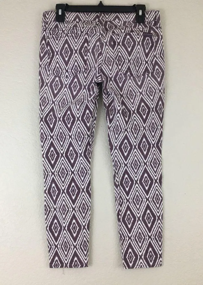 7 FAM Skinny Diamond Print Crop Jeans 27 - Image 6