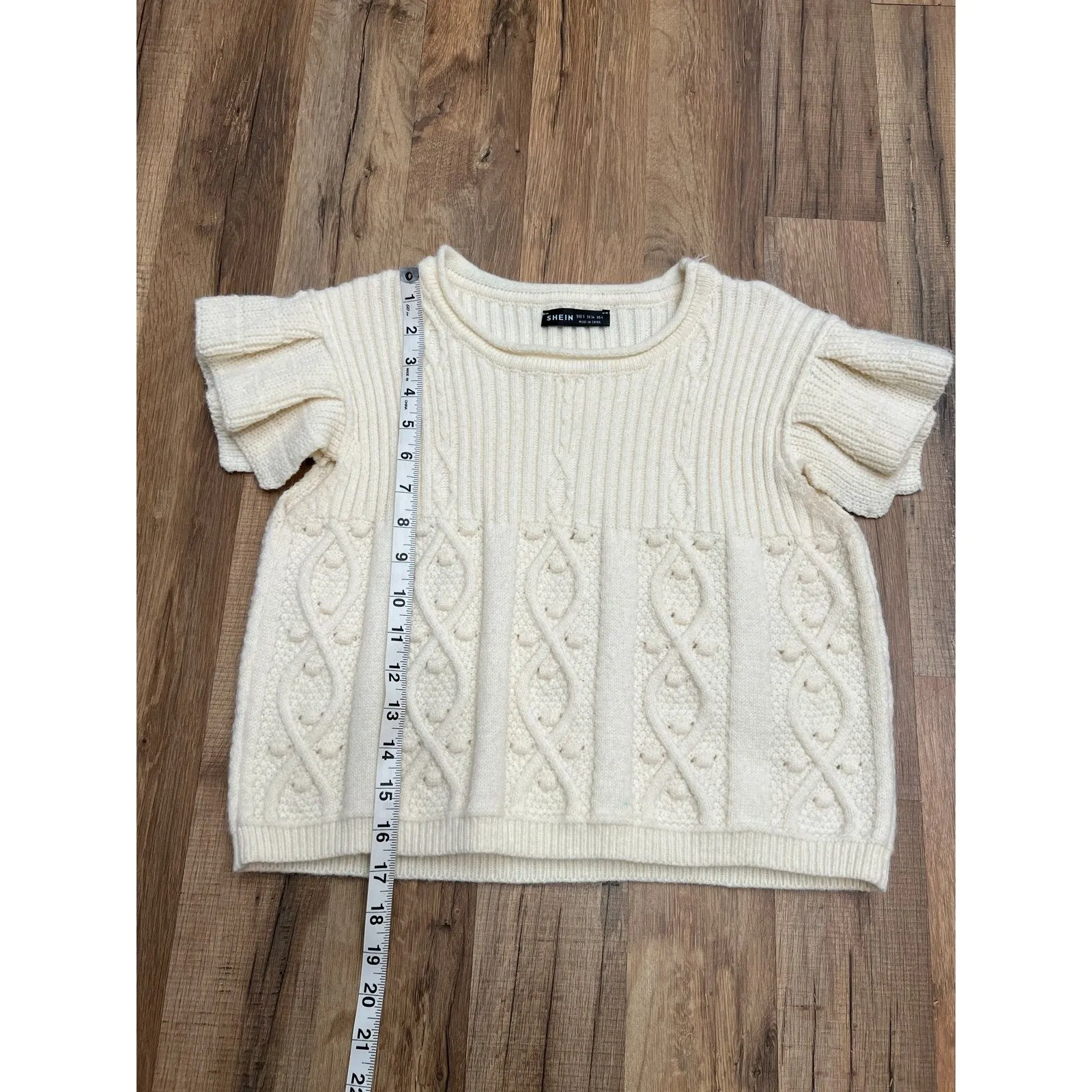 SHEIN Cream‎ Women's Sweater top size S - Image 6