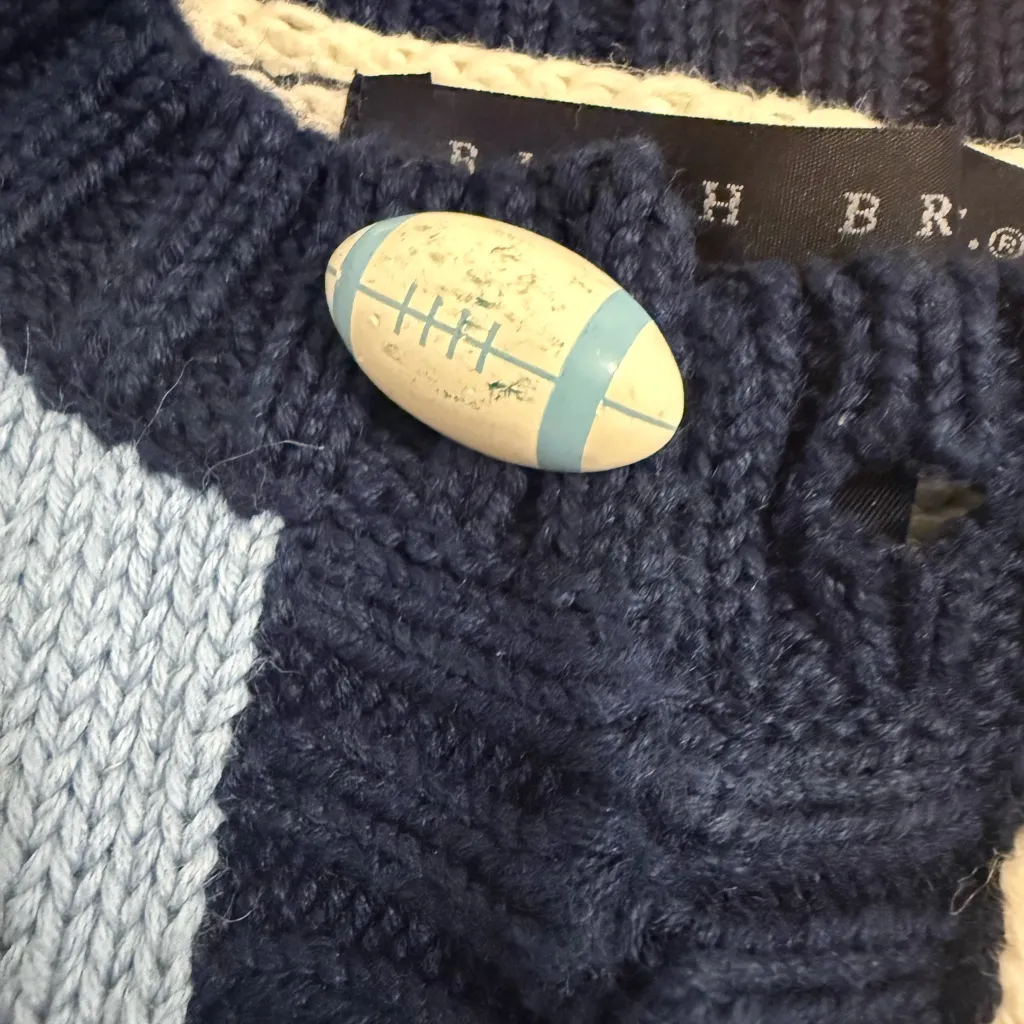 Vtg NCAA UNC University North Carolina Ugly Cardigan Sweater Chapel Hill Size M Blue Size M - Image 5