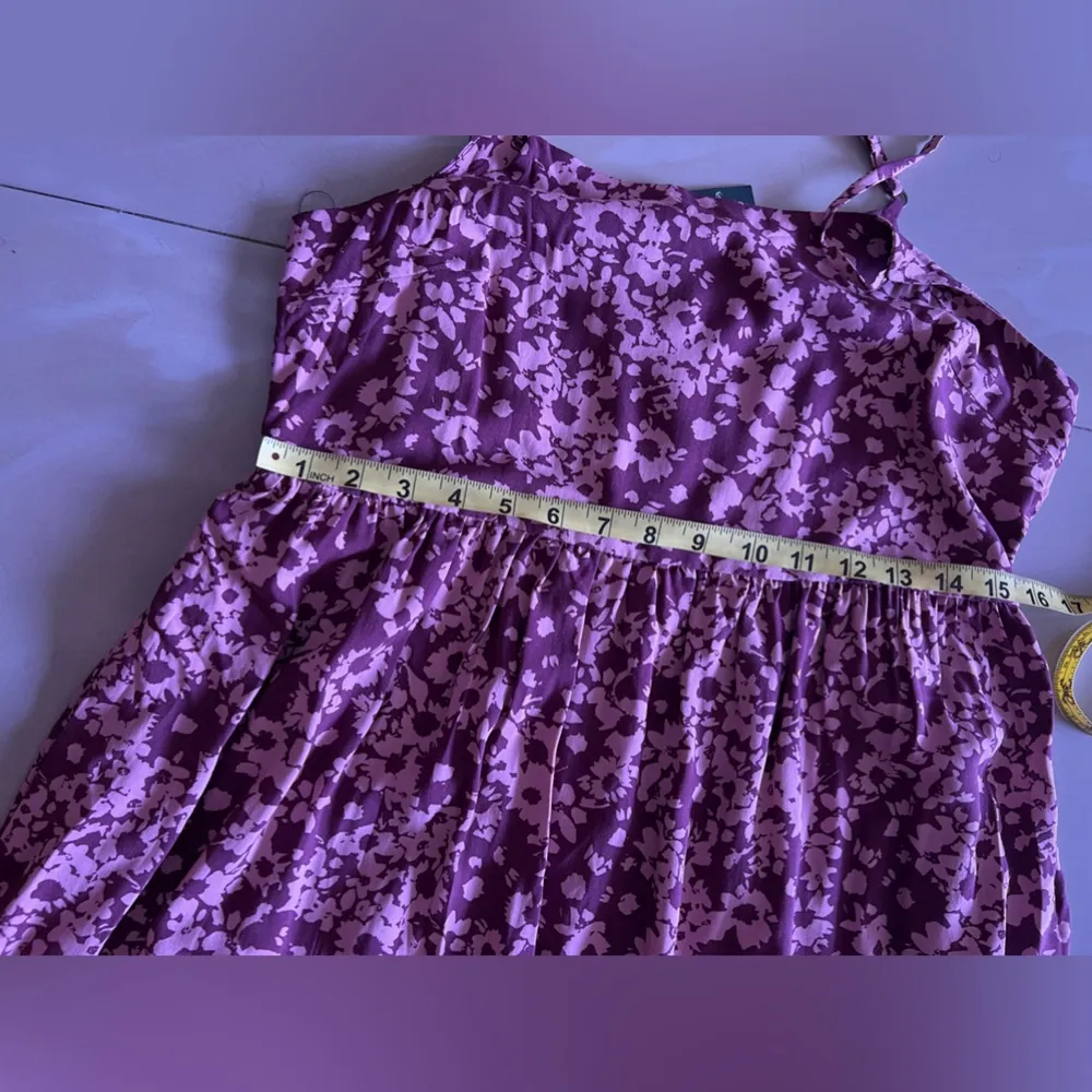 Wild Fable Tiered Periwinkle Floral Dress new  maxi dress size S sleeveless - Image 12