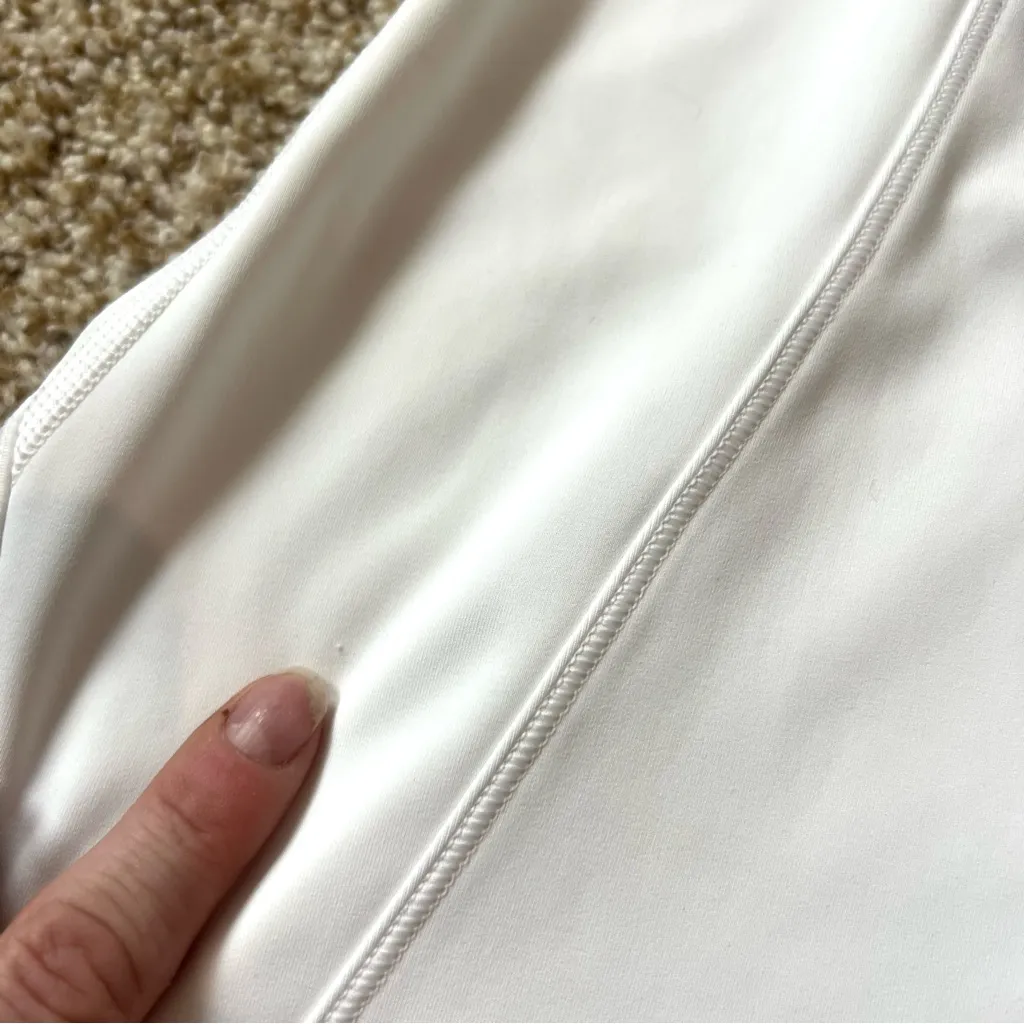 Athleta Ace Tennis Dress White Front Zip Sz Medium - Image 11