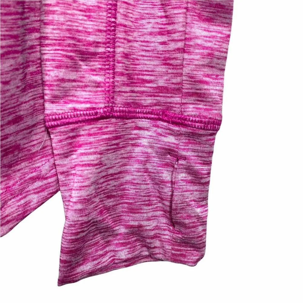 Pony Running Womans Large Heathered Pink Top Activewear Sweatshirt Pullover Back - Image 5