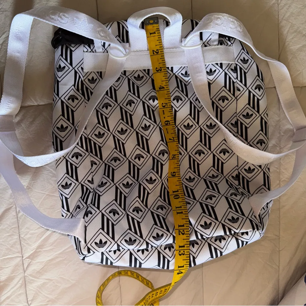 Adidas Black and White Geometric mini Backpack - Image 14