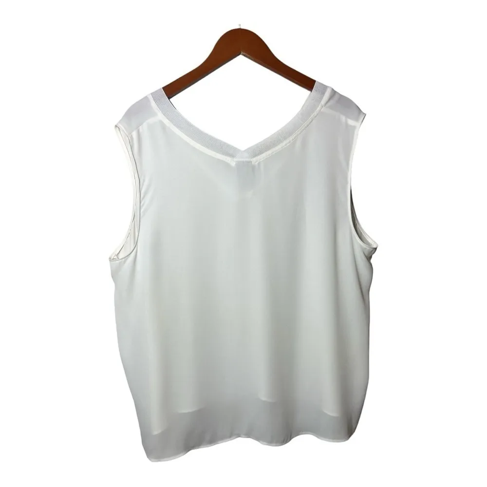 Covington Sheer Tank Blouse XXL - Image 5