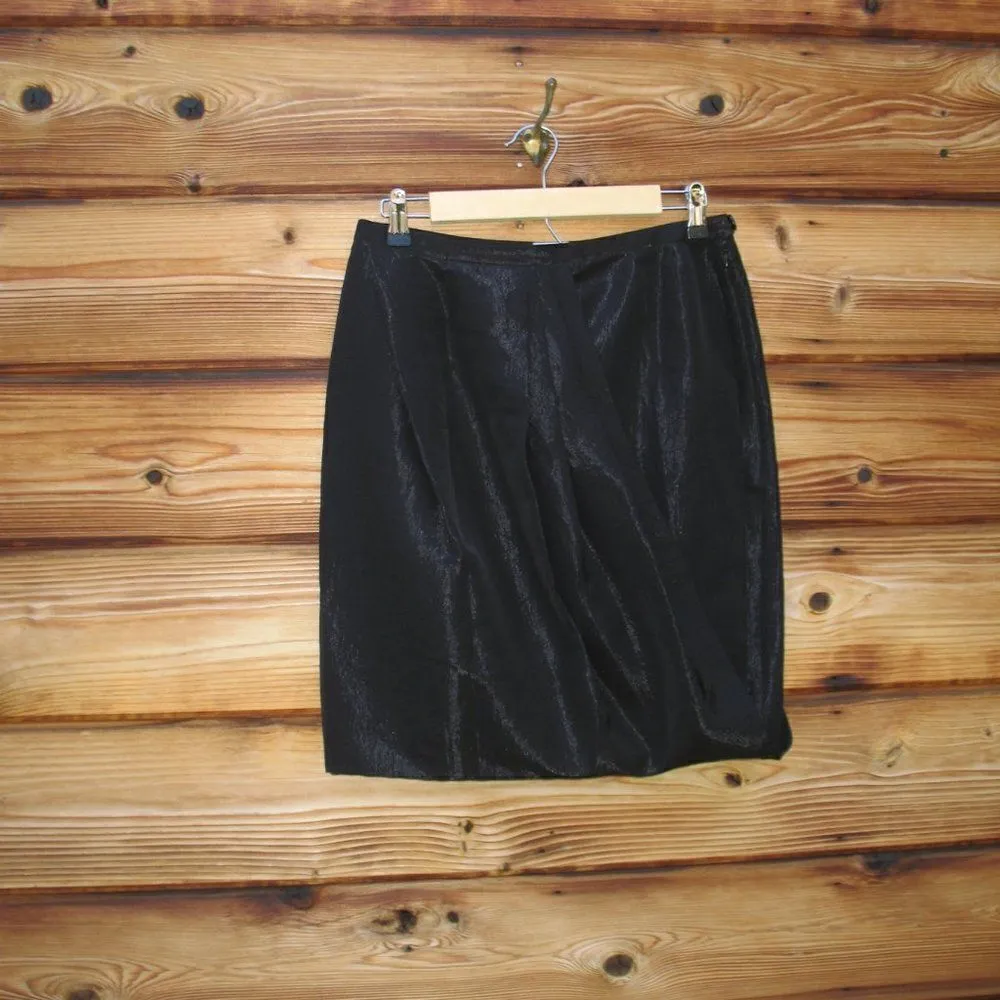 Acne  A/W 09 Black Pleated Drape Skirt - Image 3