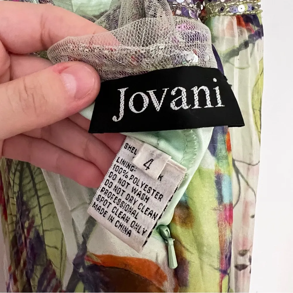 Jovani  Multicolor Sequin Open Back Maxi Gown Size 4 - Image 14