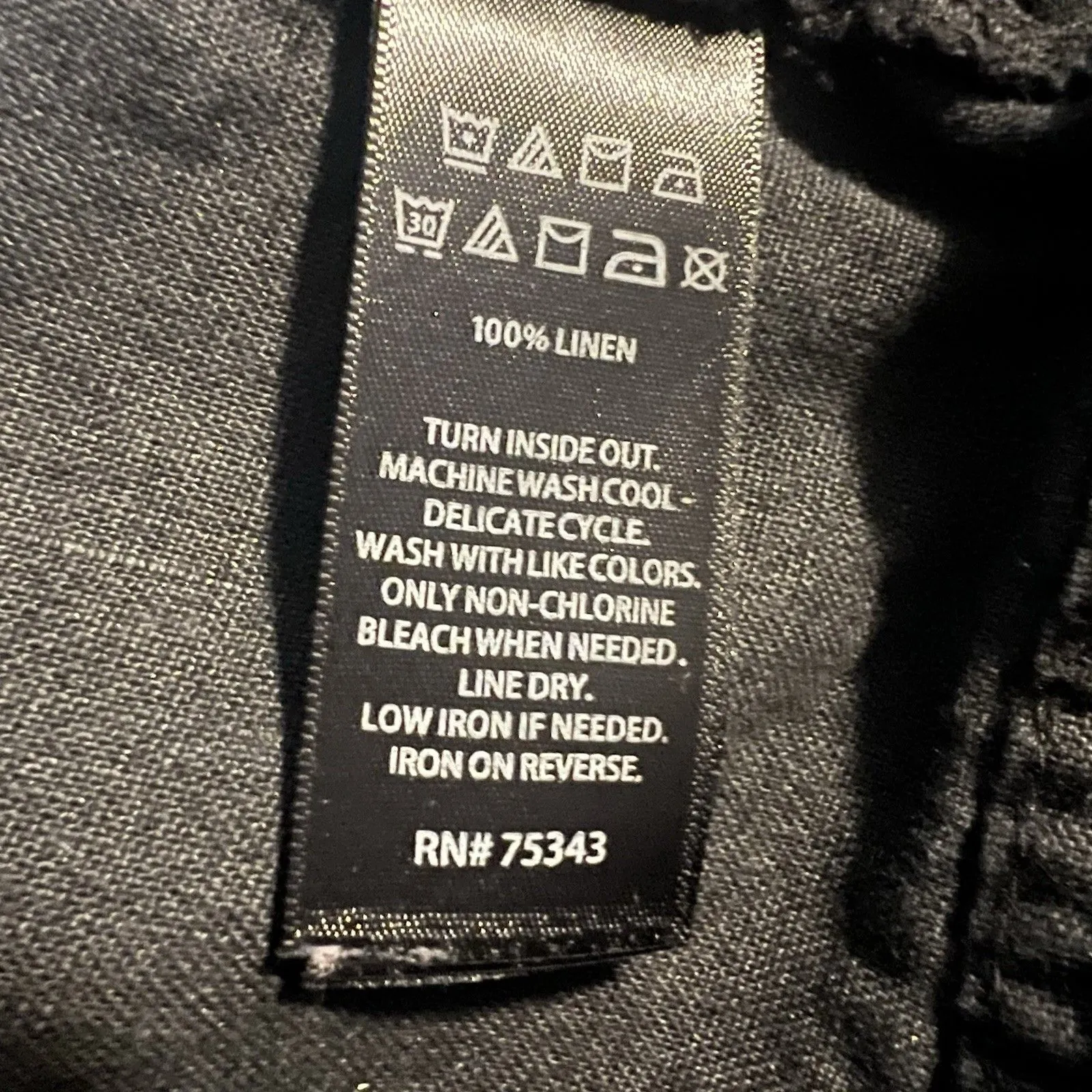 jones new york skirt women’s 100% Linen Jacket 1X Faded Black - Image 4