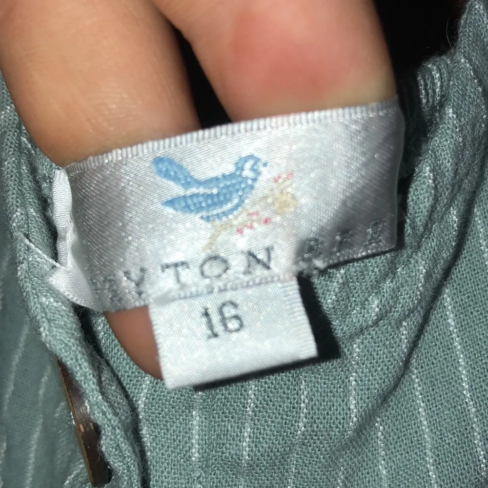 Peyton Bree jumpsuit romper stripped baby blue romper tank top size 16 clothing​ - Image 6