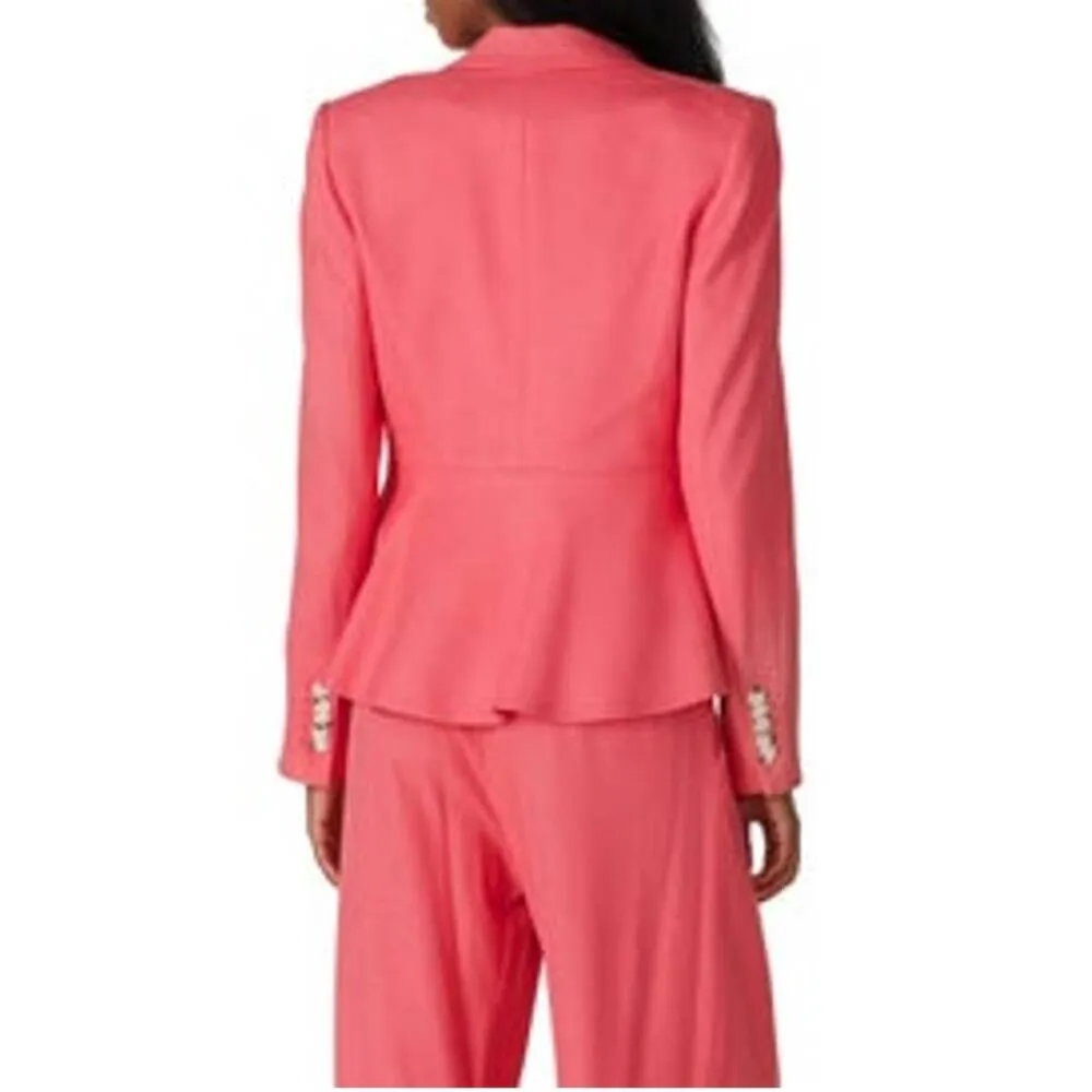 Veronica Beard  NEW Danielle Dickey Blazer Single Button Jacket Melon Pink 2 - Image 2