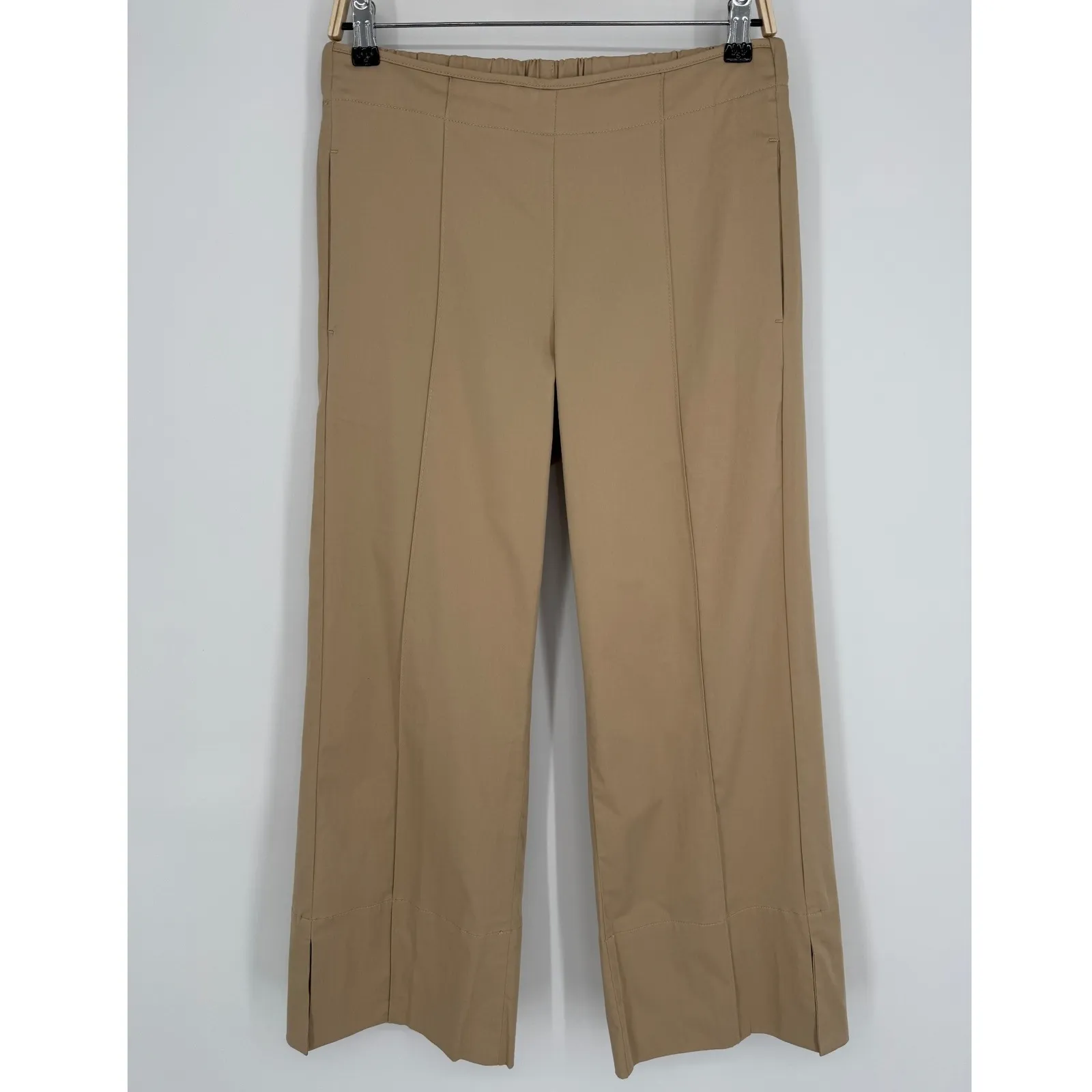 Summum Wide Leg Pull On Pants Womens Size 36 Tan Minimalist Casual Chic Modern - Image 2