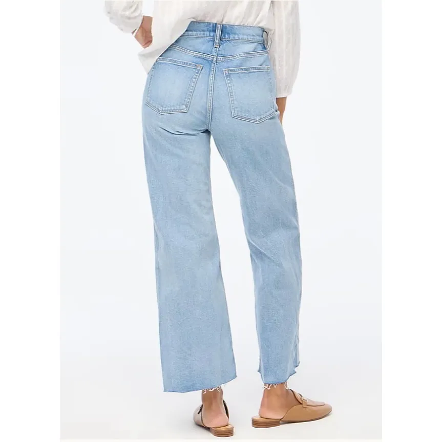 J. Crew Wide-leg Cropped Jean All-day Stretch Spring Storm Wash Blue - Image 5