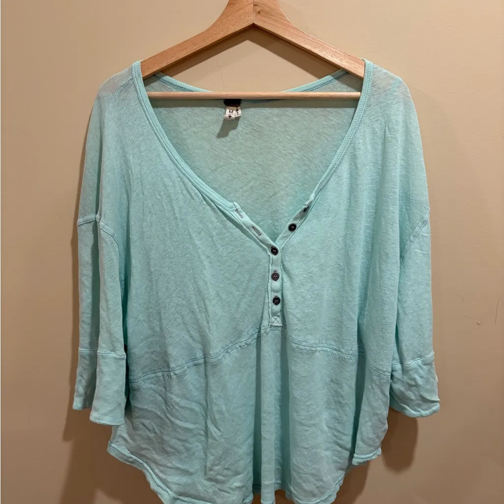 Free People  Maribell Henley Top size M - Image 2