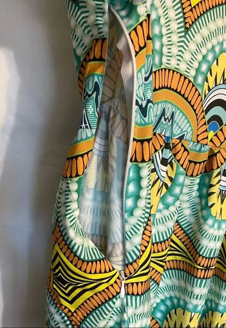 Women Aztec type design 3/4 Sleeve Tunic Shirt Multi Size M - Image 5