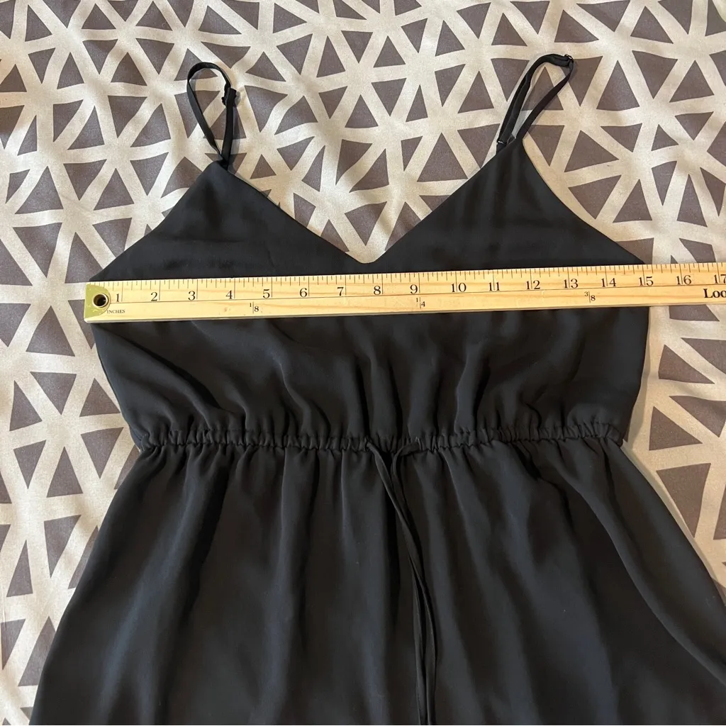 Aritzia Babaton Warren‎ Camisole Black Chiffon Cinched Tie Waist Size XXS - Image 12