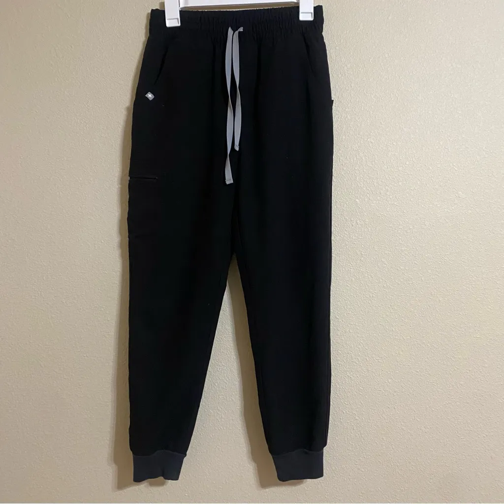 Figs Black Jogger Scrub Pants - Image 2