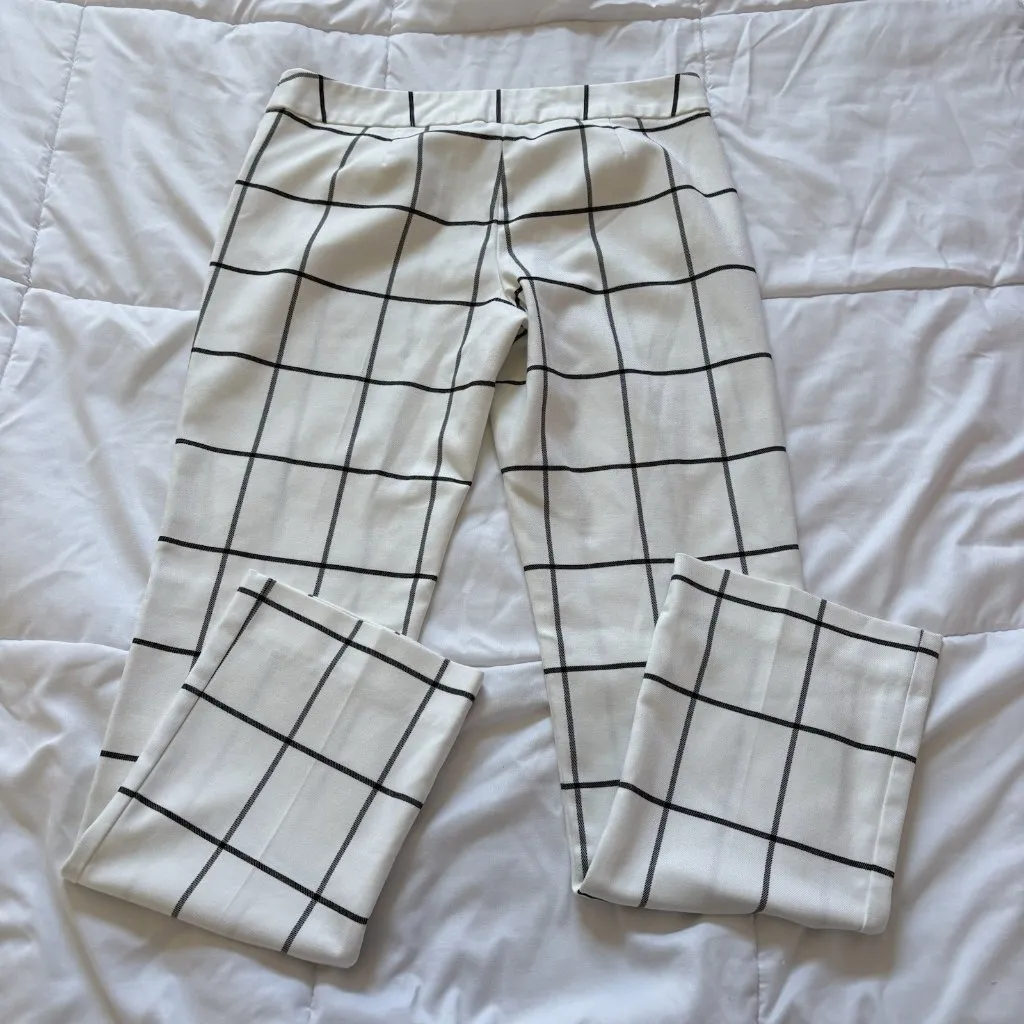 Express Black White Pin Striped Editor Pant Straight Leg Work Trouser Office Y2K - Image 9