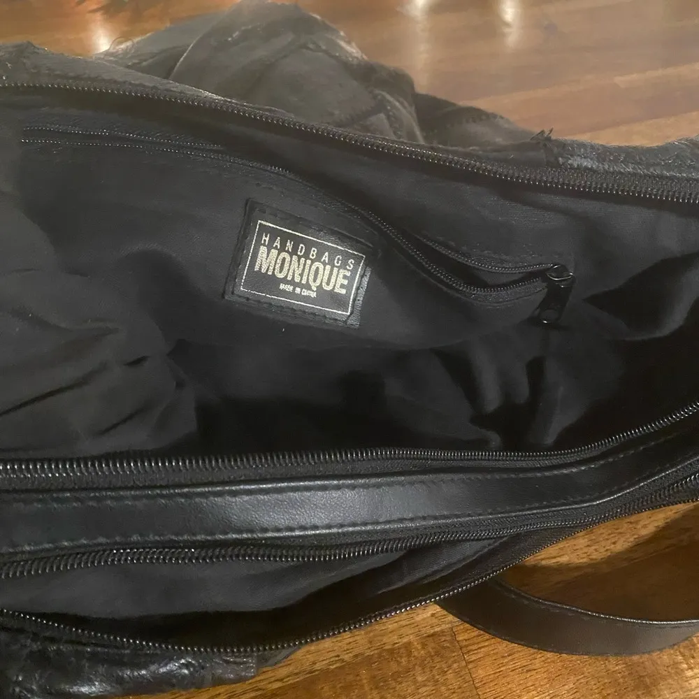 Vintage Patchwork Black Hobo Shoulder Bag - Image 6