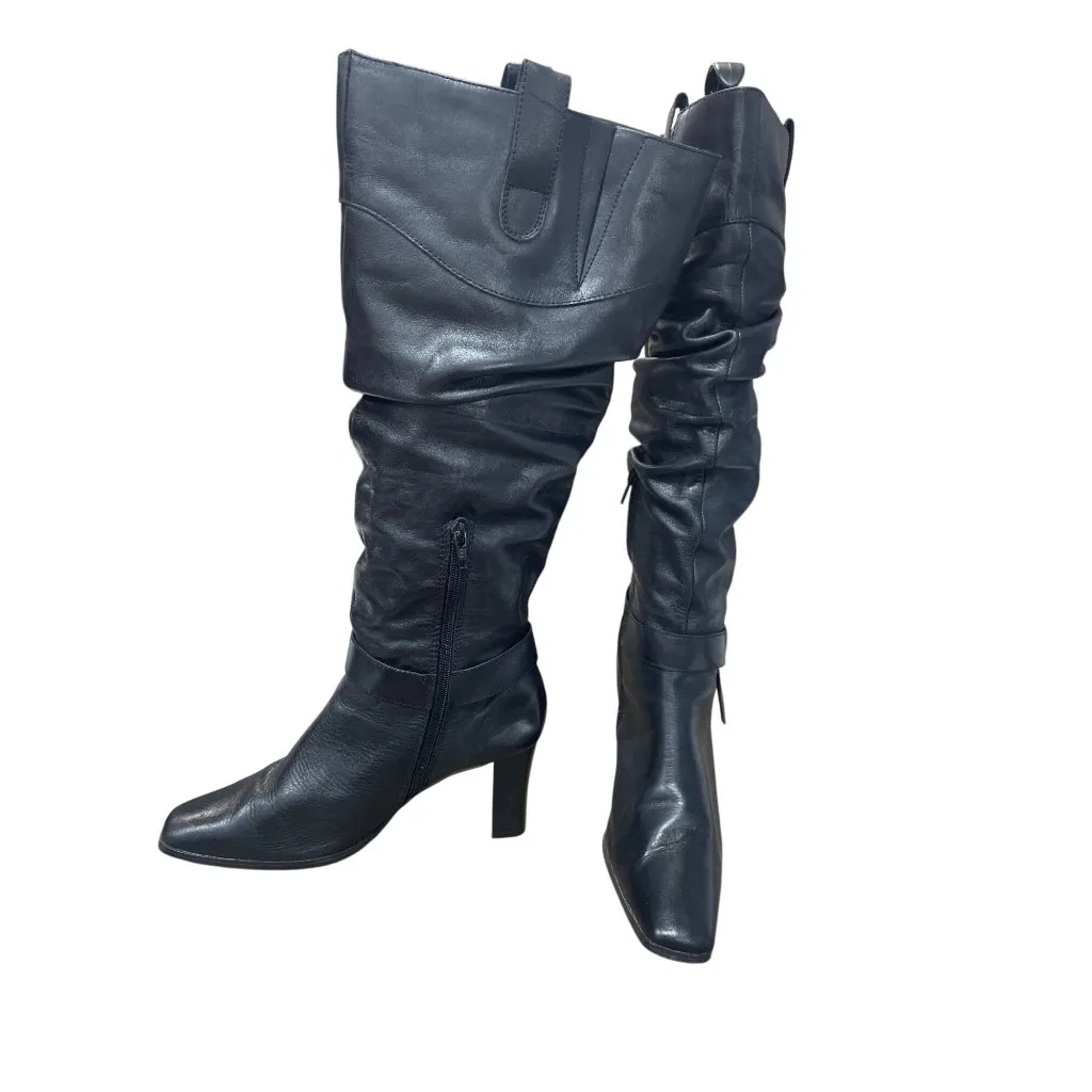 Bruno Valenti Womans Black Leather 3' Riding Equestrian Boots Sz 8.5M SKU 9567 - Image 2