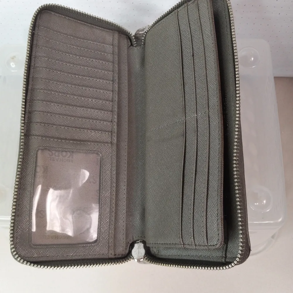 Michael Kors Metallic Clutch Zip Wallet - Image 3