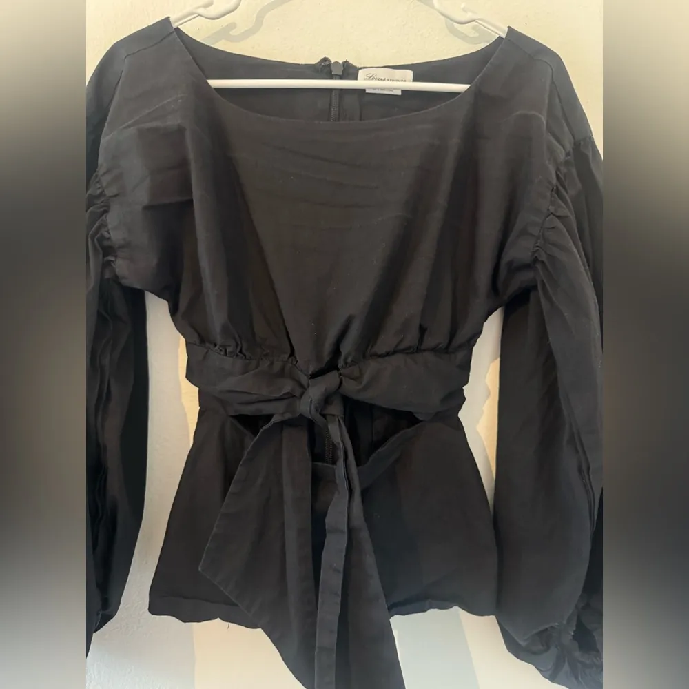 Lovers and Friends Duncan Top Waist Cut Out Balloon Sleeve Front Tie Size XXS - Image 7