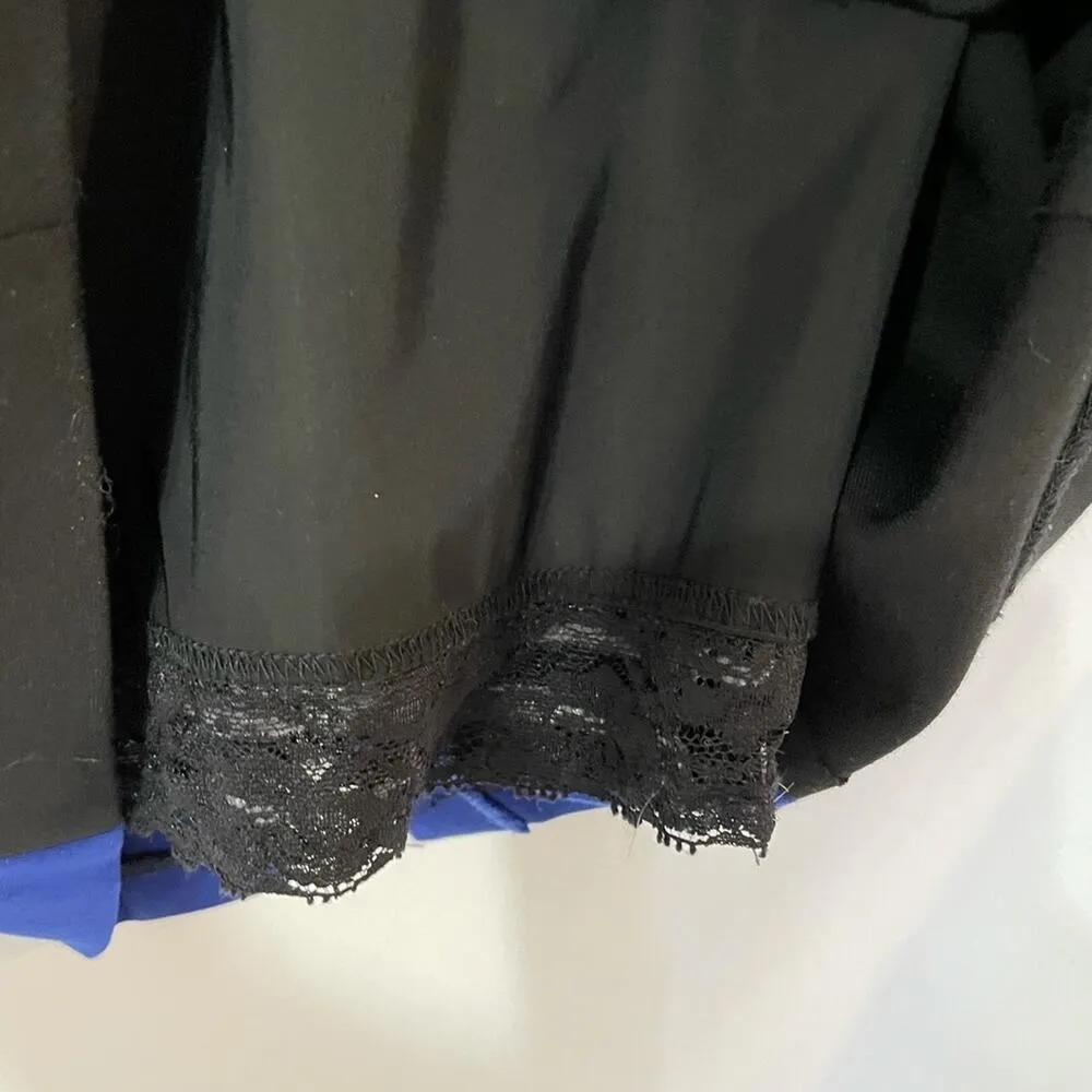 NYDJ Black & Blue Sheath Dress Hidden Shaper Womens 4 Mini Career Slimming - Image 5