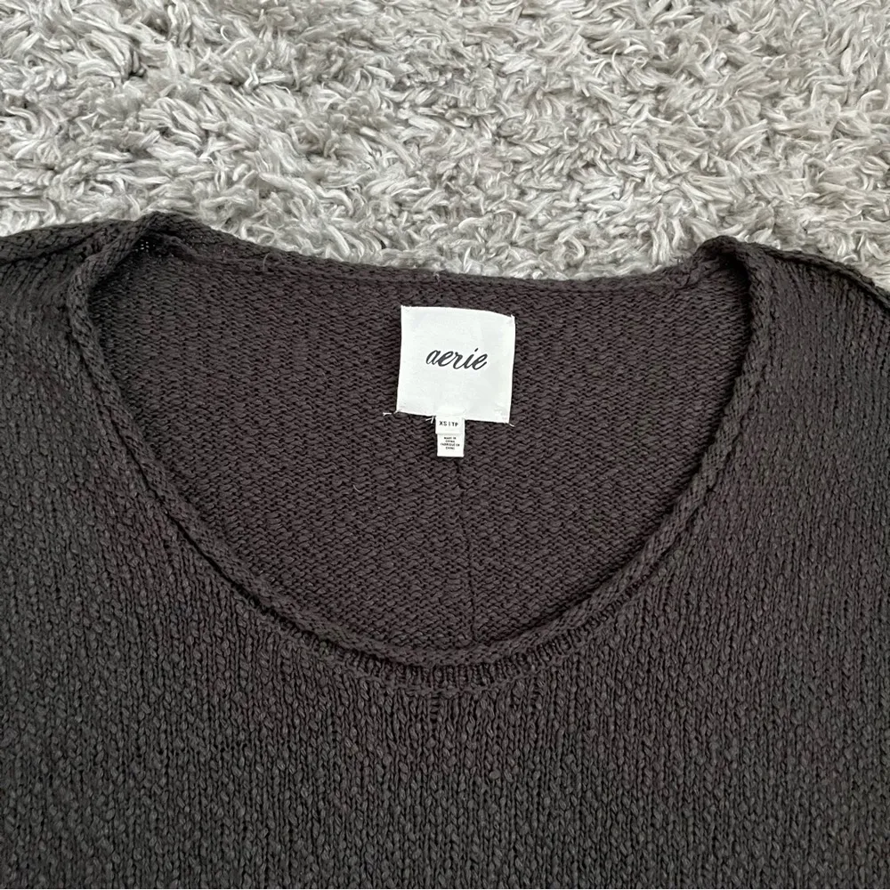 aerie dark grey sweater size xs - Image 2