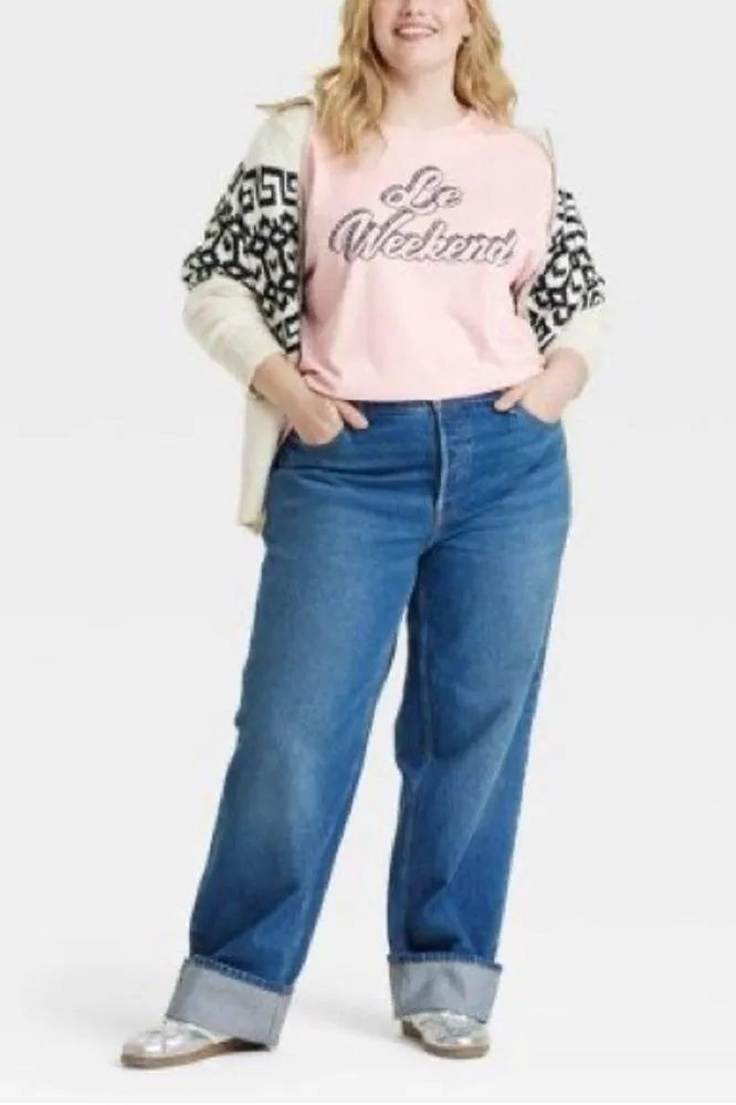 Universal Thread Le Weekend Short Sleeve Graphic T-Shirt - Size XXL - Pink - NWT - Image 3