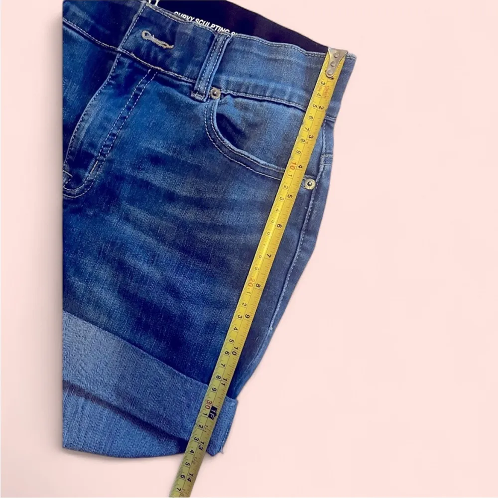 NY&C Curvy Sculpting Denim Shorts Blue Size 10 - Image 6