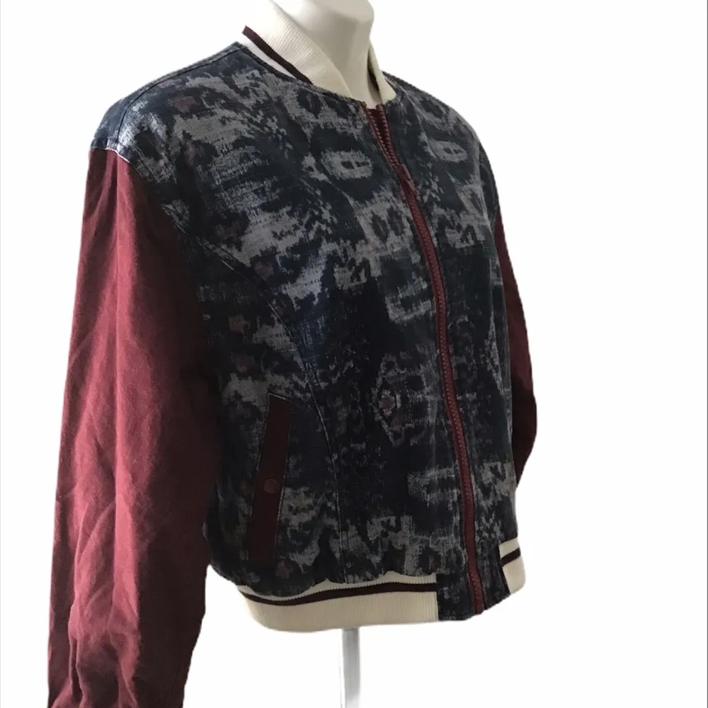 NWT, Free People Varsity of Dreams Bomber Jacket, Sz S - Image 6