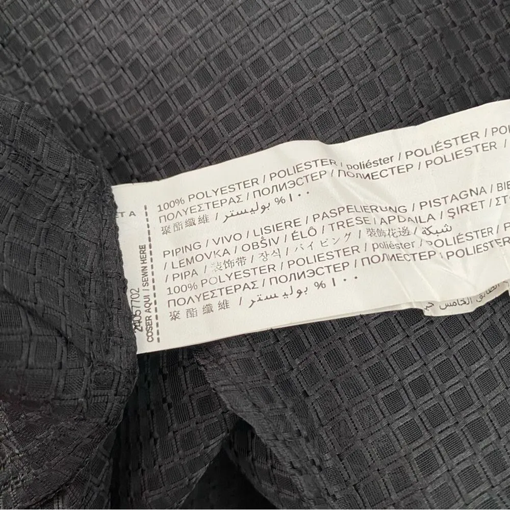 MNG Mango Black Sheer Mesh Net Layered Blouse NWTS Size large - Image 6