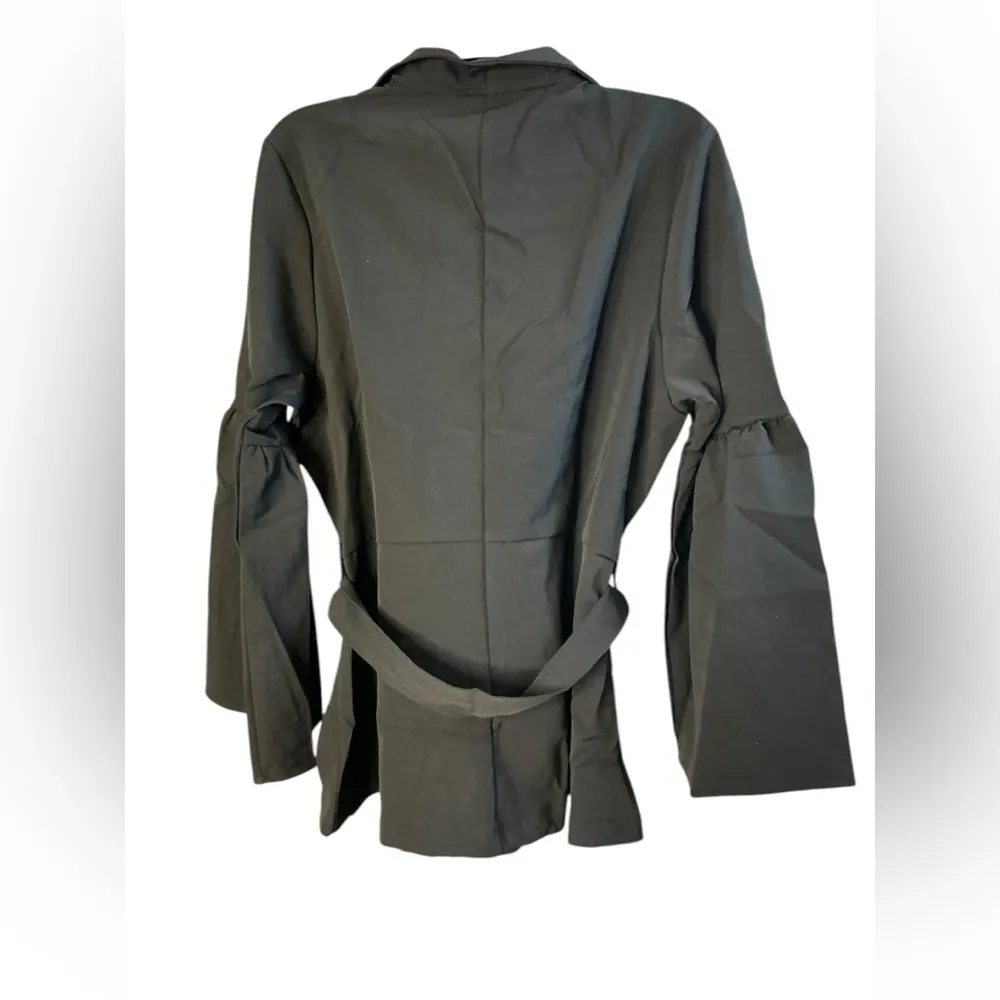 Black Women's Jacket with Belt Size 1X - Image 2