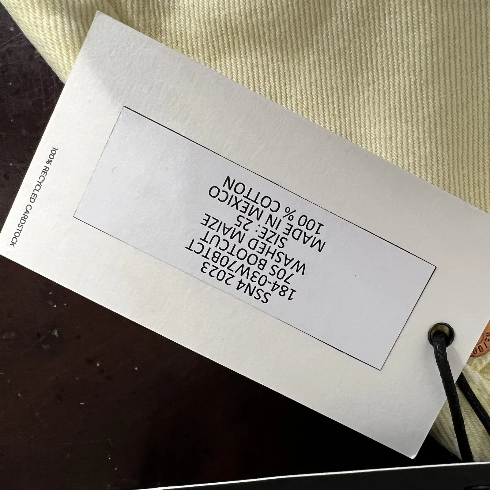 Re/Done 70s Bootcut Jeans Women's Size 25 High Rise Button Fly Maize Yellow NWT - Image 9